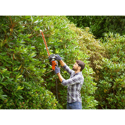Gërshërë elektrike për shkurre Black&Decker BEHTS451, 550W, teh 60 cm, portokalli