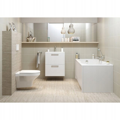 Vaskë drejtkëndore Cersanit Nike 160x70, 195L, akril, e bardhë