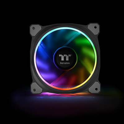 Ventilatorë PC Thermaltake Riing Plus 12, set 3x120mm, RGB LED, me hab