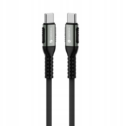 Kabllo USB C në USB C Forcell F Energy Cafule C263, 240W 5A, QC 4.0 PD, 0.5m, i zi