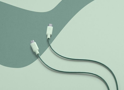 Kabllo karikimi Cellularline USB C në USB C, 1m, jeshile