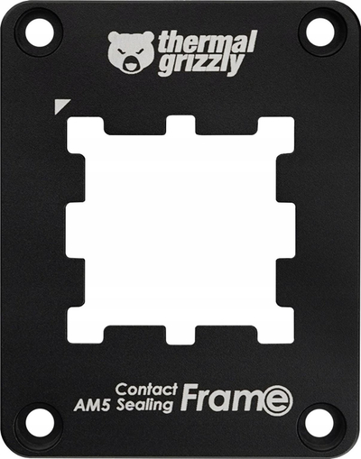 Kornizë fiksuese CPU Thermal Grizzly AM5, alumini i anodizuar, për AMD Ryzen 7000, e zezë