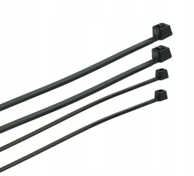 Пластични кабелски врски OK Cable Tie 3.6x350, сет 100 парчиња, црна боја