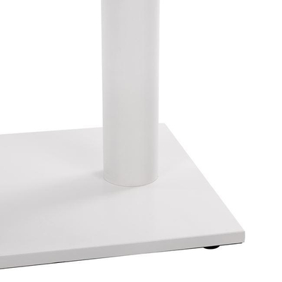 Bazë metalike dyshe e bardhë mat 40×70×72 cm me rregullues (HM435.12), bardhë