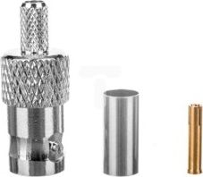 Prizë koaksiale OPTIVA BNC RG59, 75 Ohm, metalike, argjendtë