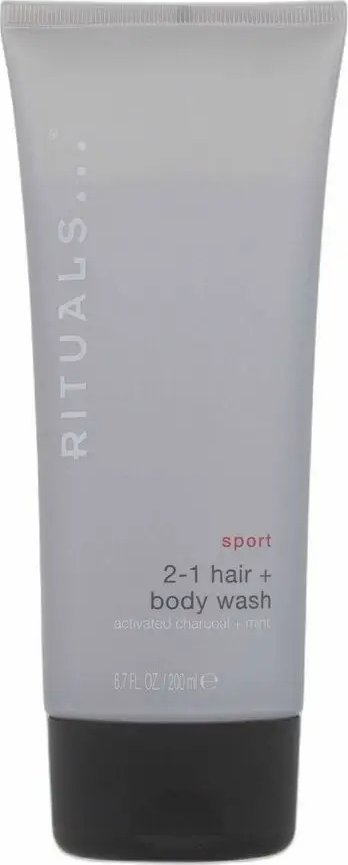 Xhel flokësh dhe trupi Rituals The Ritual of Samurai Sport, 2 në 1, 200ml, gri