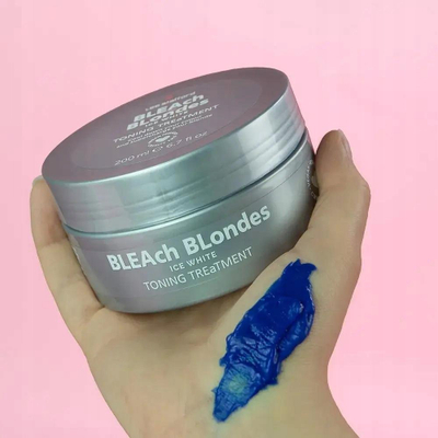 Maskë flokësh Lee Stafford Bleach Blondes Ice White, heq ato tonet e verdha, 200 ml