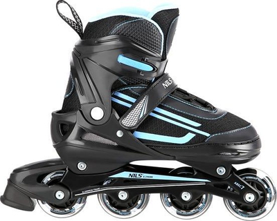 Patina inline NILS NJ19803A LED, rrota me drita, të zeza me blu