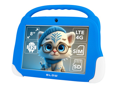 Таблет за деца KidsTAB8 4G, 4/64GB, 8\", сина боја