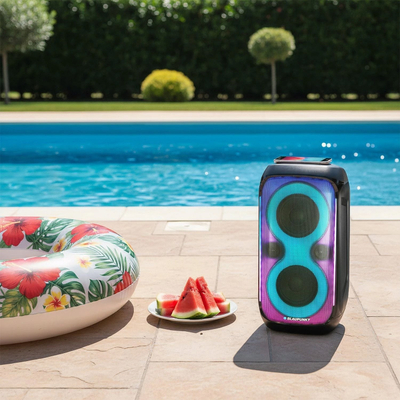 Kuti zanore portabile Blaupunkt PB60X, 120W RMS, Bluetooth, me drita LED RGB, e zezë