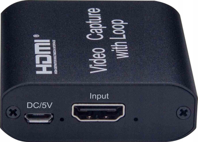 Kartë kapje video PremiumCord HDMI Video Capture me Loop, hyrje 4K dalje 1080p USB 2.0, e zezë