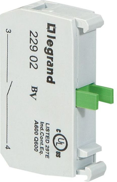 Kontaktor ndihmës Legrand 1NO 022902, montim sipër, për panele