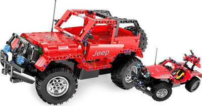 Lodër ndërtimi Cada Technic C51001W, 2 në 1, RC 2.4GHz, 531 copë, e kuqe