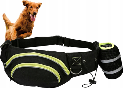 Çantë trajnimi për qen Kerbl Active, brez beli 70–120 cm, poliestër, e zezë