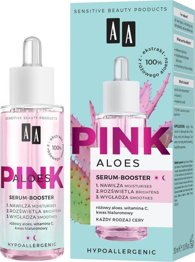 Serum fytyre Aa Aloe Pink, 30ml, hidratues, për lëkurë të ndjeshme
