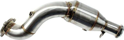 Downpipe TurboWorks për Mercedes C-Class W204 C180 C200 C250, çelik inoks, turbo benzinë, ngjyrë argjendtë