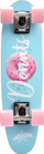 Skateboard Meteor Cruiser Donuts, druri 7 shtresa, kushineta ABEC-7, blu me rozë