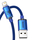 Kabllo Baseus Crystal Shine USB në Lightning, 2.4A, 1.2m (blu)