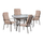 Set Tavolinë 5 pjesë HM10563.02 120×70×72 cm, kaftë