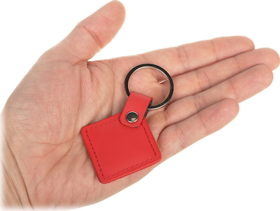 Keyfob RFID ATLO 564B/RD, Unique EM 125kHz, lëkurë, i kuq