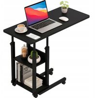 Tavolinë lëvizëse Mozos BLD-BK, 80×40 cm, rregullim lartësie, e zezë