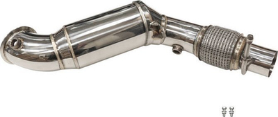 Downpipe shkarkimi Sebon MG DP 202 për BMW 114i 116i 118i 120i N13, inox, 2012 2015, argjendtë