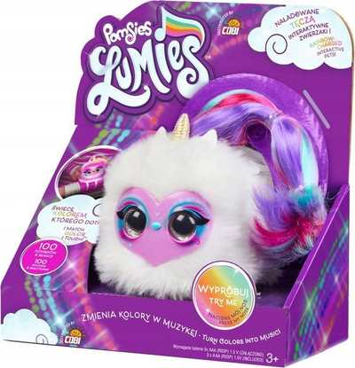Maskotë argëtuese Pomsies Lumies Dazzle Gogo