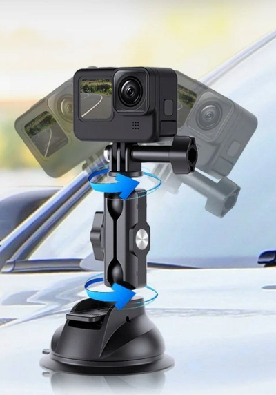 Mbajtëse me vakum Telesin TE-SUC-011 për GoPro Hero 11 10 9 8, për xham