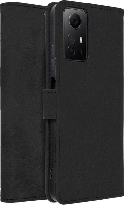 Këllëf libri Tender për Xiaomi Redmi Note 12S, lëkurë eco, me qëndrim, i zi