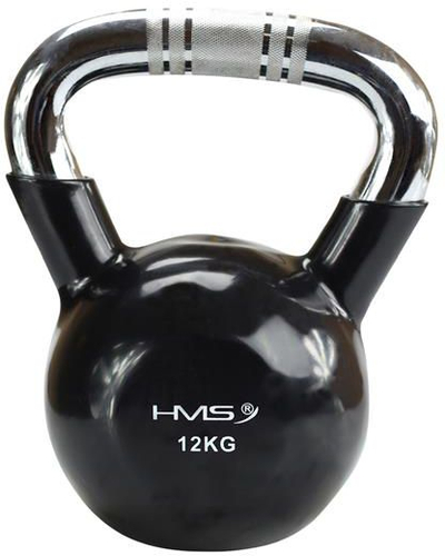 Peshë kettlebell HMS KTC20, 20kg, dorezë e gdhendur, e zezë