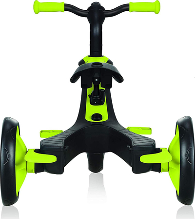 Tricikël 4-n-1 Globber Explorer Trike, karrocë edhe biçikletë ekuilibri, për kalamaj 10 mujsh deri në 5 vjeç, jeshile me të zezë