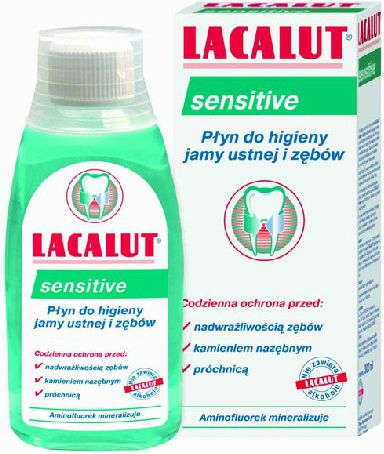 Shpëlarës goje Lacalut Sensitive, 300 ml, për dhëmbë që i dhembin nga të ftohtit e të nxehtit