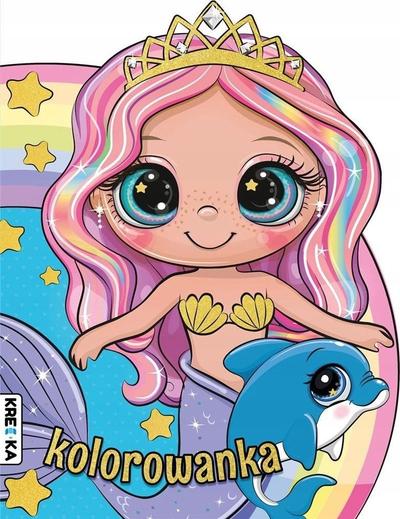 Libër ngjyrosjeje Kreaka Mermaid, me ngjitëse, për kalamaj