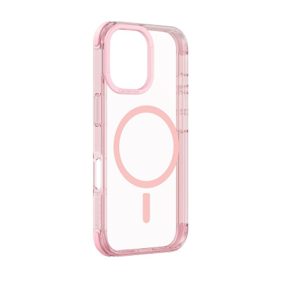 Маска за телефон Amazingthing Omni Mag Case за iPhone 16, проѕирна, со MagSafe, темно розова