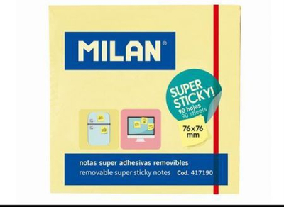 Letra ngjitëse Milan Super, 100 fletë, të verdha