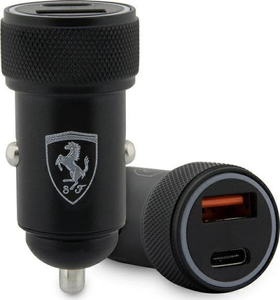 Полнач за автомобил Ферари FECCMENK, PD QC 3.0 36W, 2 USB порти, црн
