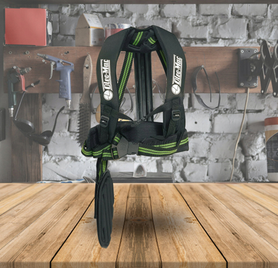 Rrip profesional për brushcutter Emak Oleo Mac 63070003, me shkumë 2.5 cm, i rregullueshëm, ngjyrë e zezë