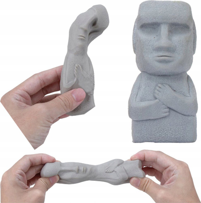 Lodër antistres Trifox Monolith Head, shtrihet dhe shtypet, 9cm, shumëngjyrëshe