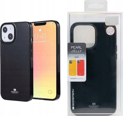 Mbrojtëse telefoni Mercury Jelly Case për iPhone 15 Plus 6.7", TPU, e zezë