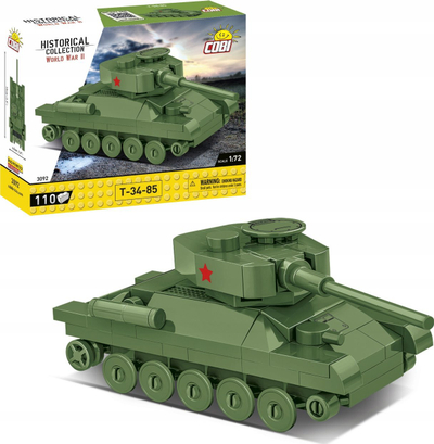 Set blloqesh Cobi Historical Collection T-34-85, 110 pjesë, shkalla 1:72, shumëngjyrësh