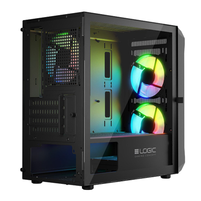 Kutia PC Logic Concept Portos Mini ARGB, MINI ATX, xham i temperuar, e zezë
