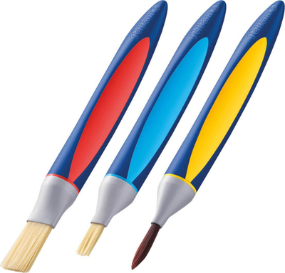Set furçash pikture Pelikan Griffix Starter, 3 copë, madhësi 6 dhe 12, shumëngjyrësh