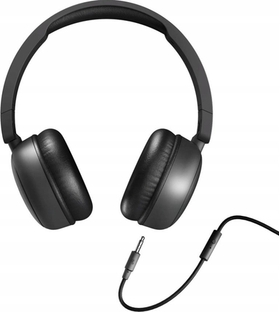 Kufje mbi vesh Energy Sistem Soundspire, me mikrofon, kabëll i shkëputshëm, të zeza