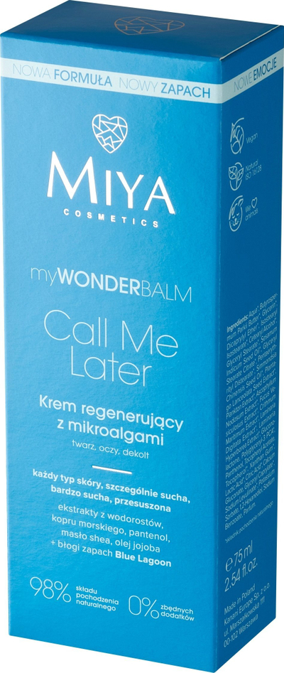 Krem rigjenerues për fytyrë MIYA Cosmetics MyWONDERBALM Call Me Later, 75 ml