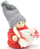 Varëse dekorative Krishtlindjesh Saska Christmas Hanging Doll, kukull me zile, druri dhe tekstil, e kuqe gri