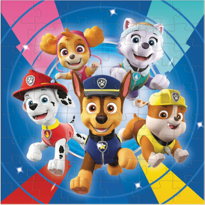 Puzzle Dodo Paw Patrol 3 në 1, 25 36 54 pjesë, për kalamaj, shumëngjyrësh