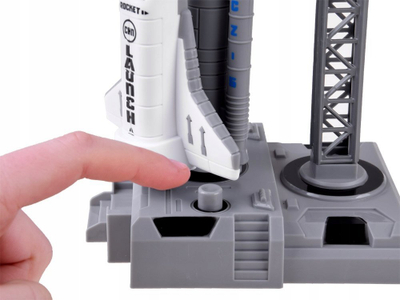 Lodër set raketë kozmike Aerospace, launcher me sustë, për kalamaj 3+, gri e bardhë