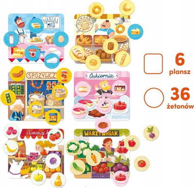 Lojë tavoline CzuCzu Shopping Lotto, edukative, 2+ vjeç, shumëngjyrëshe