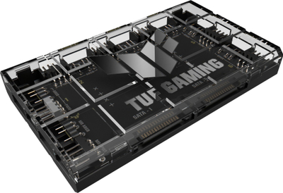 Hub ventilatorësh ASUS TUF Gaming ARGB PWM, 6 porta, 2x SATA, i zi