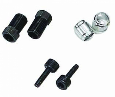Set aksesorësh frenash hidraulike Quaxar FLC610, adapterë dhe ferula, i zi